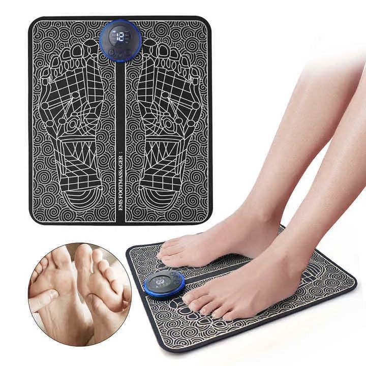 Covoras pentru masaj pentru picioare, EMS, 9 niveluri de intensitate, Negru BESTSELLS