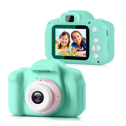 Camera foto interactiva copii full HD, cu 4 jocuri incluse, 7 scene si 4 cadre foto distractive, Verde BESTSELLS