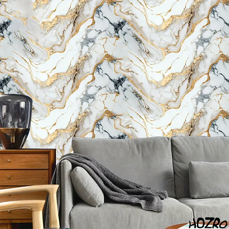 Tapet autocolant tip marmură HOZRO, rolă 1.2 × 3 m, model V0601-7, soluție elegantă pentru decor interior premium HOZRO