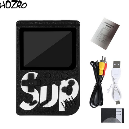 Consolă Retro HOZRO, 400 în 1 Negru – Consolă Portabilă cu 2 Jucători, Ecran LCD și Jocuri Clasice Incluse HOZRO