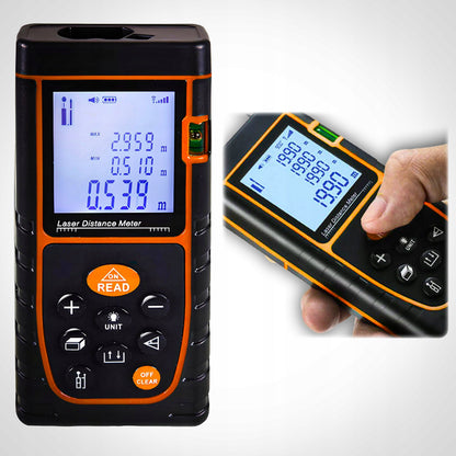 📐 Aparat de masurat cu laser, ruleta cu laser-Telemetru Laser Profesional Hozro 4-în-1 – Precizie Digitală la 40m HOZRO