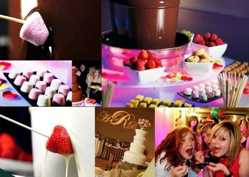 Fantana de Ciocolată cu 3 Nivele, 65W, Otel Inoxidabil, Ideala pentru Evenimente si Petreceri