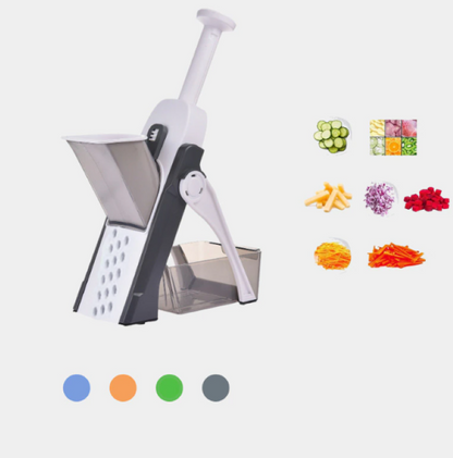Feliator multifunctional pentru legume si fructe, pliabil, gri