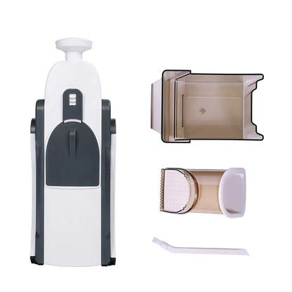 Feliator multifunctional pentru legume si fructe, pliabil, gri