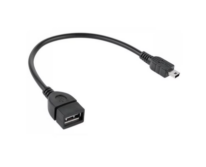 Cablu adaptor OTG mini USB la USB mamă, vedere alternativă