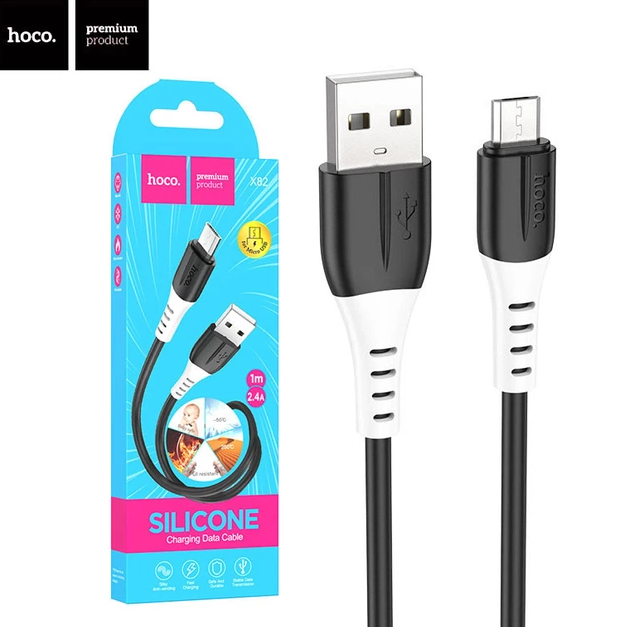 Cablu Hoco X82 USB-A la Micro USB, încărcare și date, 2,4A, 1 m, negru Hoco