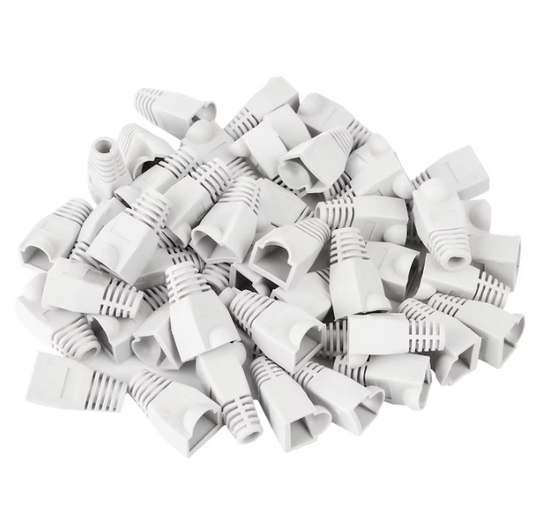 Set 10 manșoane de protecție pentru mufă RJ-45, plastic, alb BESTSELLS
