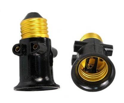 Adaptor dulie E27 la E27 cu priză dublă pentru ștechere plate, Navigator NLA-E27-S-E27 71695 Navigator