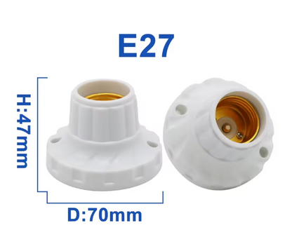 Dulie E27 cu bază rotundă din plastic ABS, pentru tavan, albă BESTSELLS