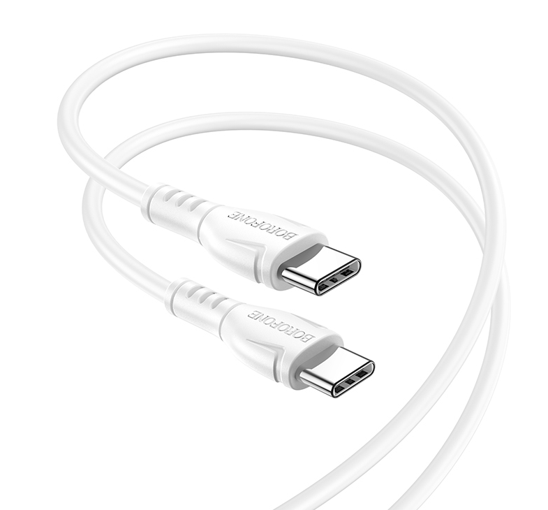 Cablu alb Borofone BX51 USB-C – USB-C