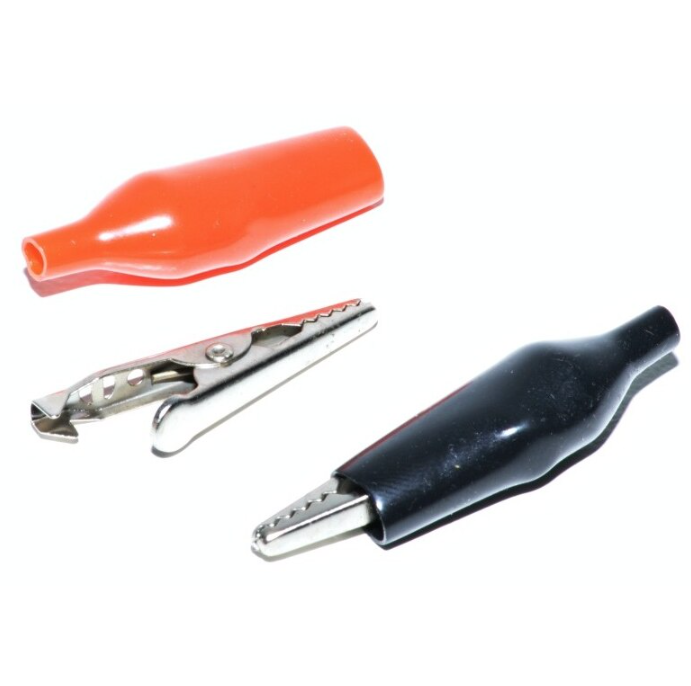 Clești crocodil izolați 50 mm, set 6 bucăți (3 roșii + / 3 negri −), auto și electrici BESTSELLS