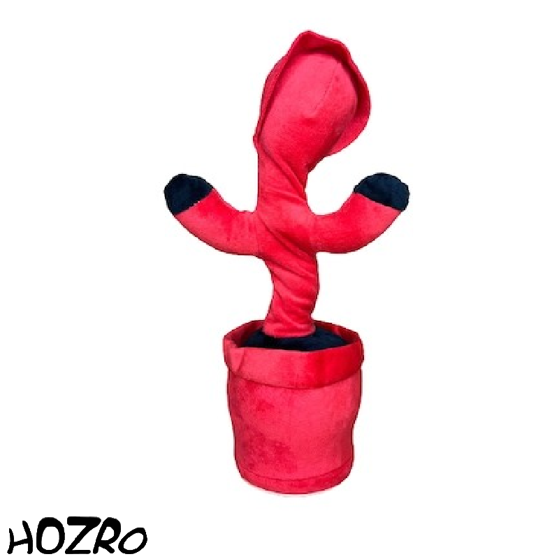 Jucărie Interactivă HOZRO, Cactus Dansator Squid Game – Imitație, Cântă și Dansează, cu Lumină și Sunet, 32 cm, Roșu-Negru HOZRO