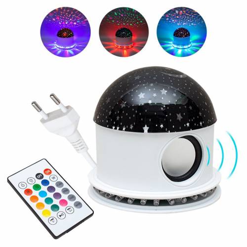 Lampă HOZRO, Star Master cu Boxă Bluetooth – Proiector de Stele și Galaxii, Iluminare LED Multicoloră, Muzică și Ambianță Relaxantă HOZRO