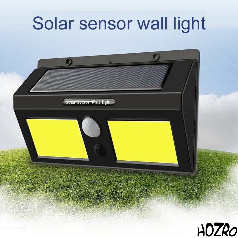 Lampa Solara Exterioara HOZRO, Model 1626B, 40 Led-uri SMD, Senzor Miscare, 2 Moduri Iluminare, Montare Perete, Senzor PIR, ABS HOZRO