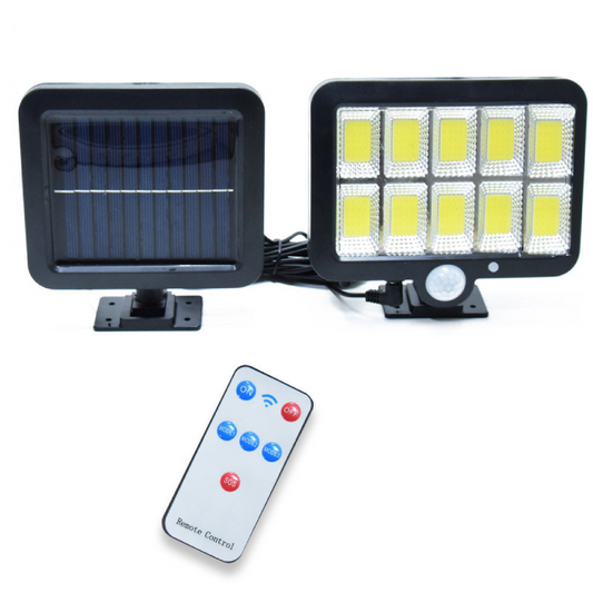Lampa Solară LED GL 10 COB HOZRO, cu Senzor de Mișcare, 3 Moduri de Iluminare, Rezistență IP65, Ideală pentru Curte, Grădină și Exterior HOZRO