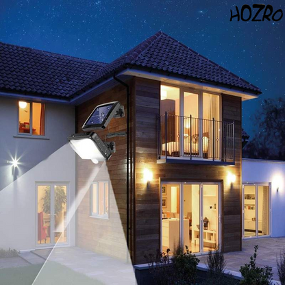 Lampa Solară LED GL 10 COB HOZRO, cu Senzor de Mișcare, 3 Moduri de Iluminare, Rezistență IP65, Ideală pentru Curte, Grădină și Exterior HOZRO