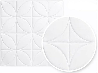 Set Tapet 3D Hozro, GROSIME 5MM, autoadeziv, Model geometric, design modern, foarte usor de montat, Tapet alb HOZRO