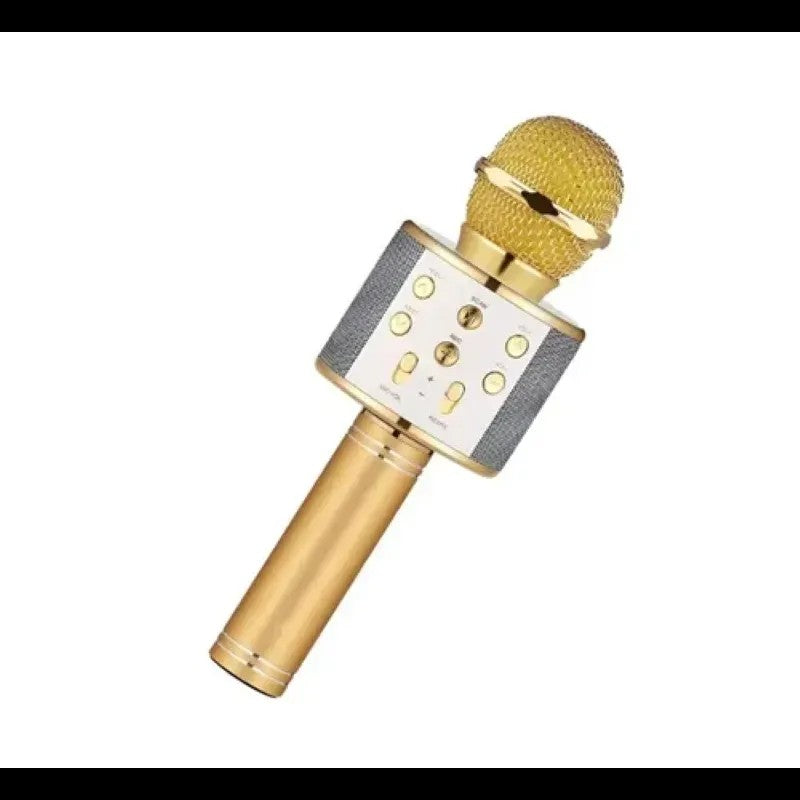 Microfon Wireless pentru Karaoke cu Bluetooth, Gold– Distracția începe aici! BESTSELLS
