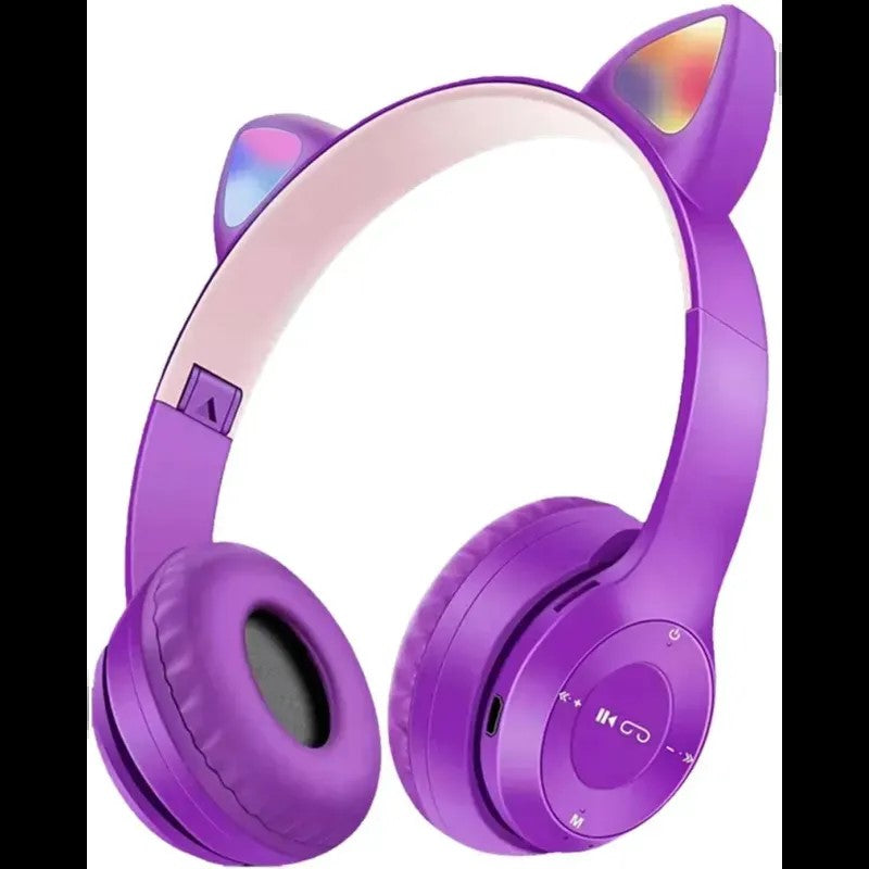 Casti cu urechi de pisica, Bluetooth 5.0, Pentru copii, Mov BESTSELLS