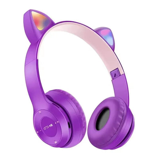Casti cu urechi de pisica, Bluetooth 5.0, Pentru copii, Mov BESTSELLS