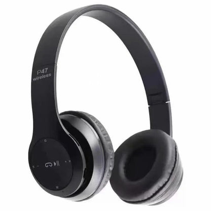 Căști Audio P47 Negre, 5.0+EDR Wireless Bluetooth cu Radio MP3 – Sunet Clar, Confort și Funcționalitate Avansată! 🎶🎧 BESTSELLS