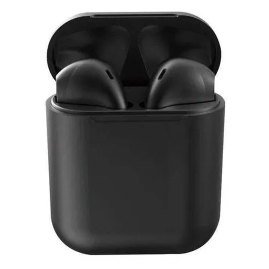 Casti wireless Bluetooth I12 Stereo cu Functie apelare, Control muzica, Cutie incarcare inclusa, Android/ iOS, Negru BESTSELLS