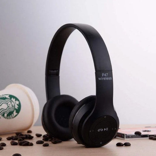 Căști Audio P47 Negre, 5.0+EDR Wireless Bluetooth cu Radio MP3 – Sunet Clar, Confort și Funcționalitate Avansată! 🎶🎧 BESTSELLS