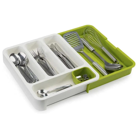 Organizator Tacâmuri Extensibil HOZRO, pentru Sertar – Soluția Perfectă pentru Ordonarea Bucătăriei Tale! 🍴✨