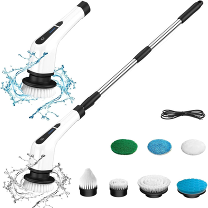 Perie HOZRO Electrica Rotativa 7 in 1, 7 capete incluse, 2 viteze, pentru curatare pete dificile, maner reglabil si detasabil, autonomie ridicata, indicator LED BESTSELLS