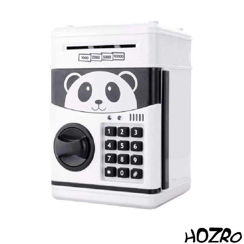 Pusculiță digitală HOZRO, cu Cifru si afișaj LED, model Panda, încuietoare electronică și design drăguț de panda, ideală pentru copii pentru a învăța economisirea și gestionarea banilor HOZRO
