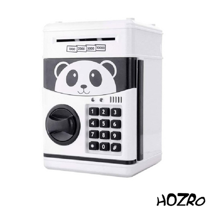 Pusculiță digitală HOZRO, cu Cifru si afișaj LED, model Panda, încuietoare electronică și design drăguț de panda, ideală pentru copii pentru a învăța economisirea și gestionarea banilor HOZRO