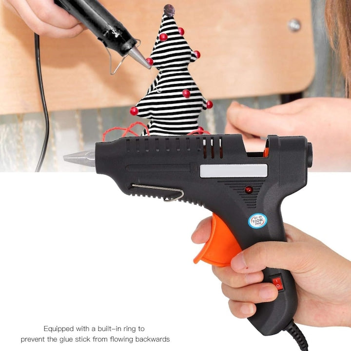 Pistol de Lipit cu Silicon HOZRO 40W – Aparat de Lipit pentru Baghete de 11mm, Negru HOZRO