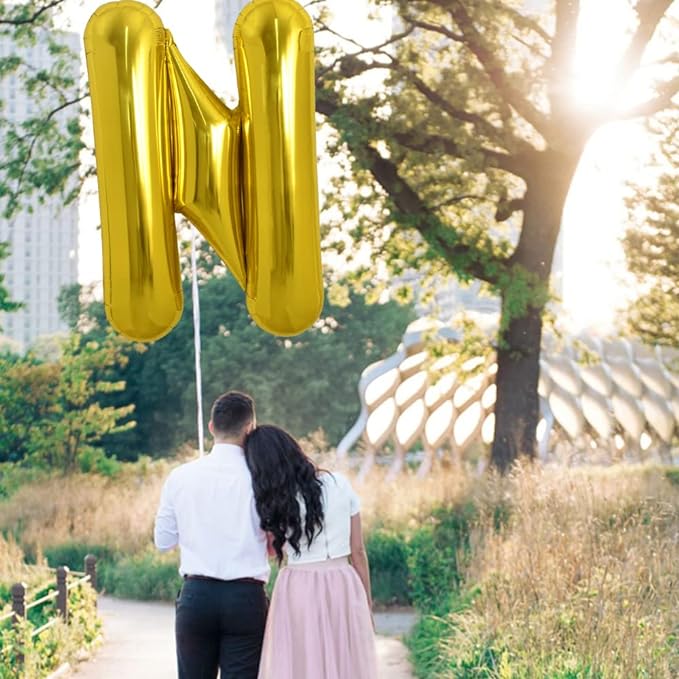 Balon folie HOZRO, gold, in forma de litera N, 40 cm BESTSELLS