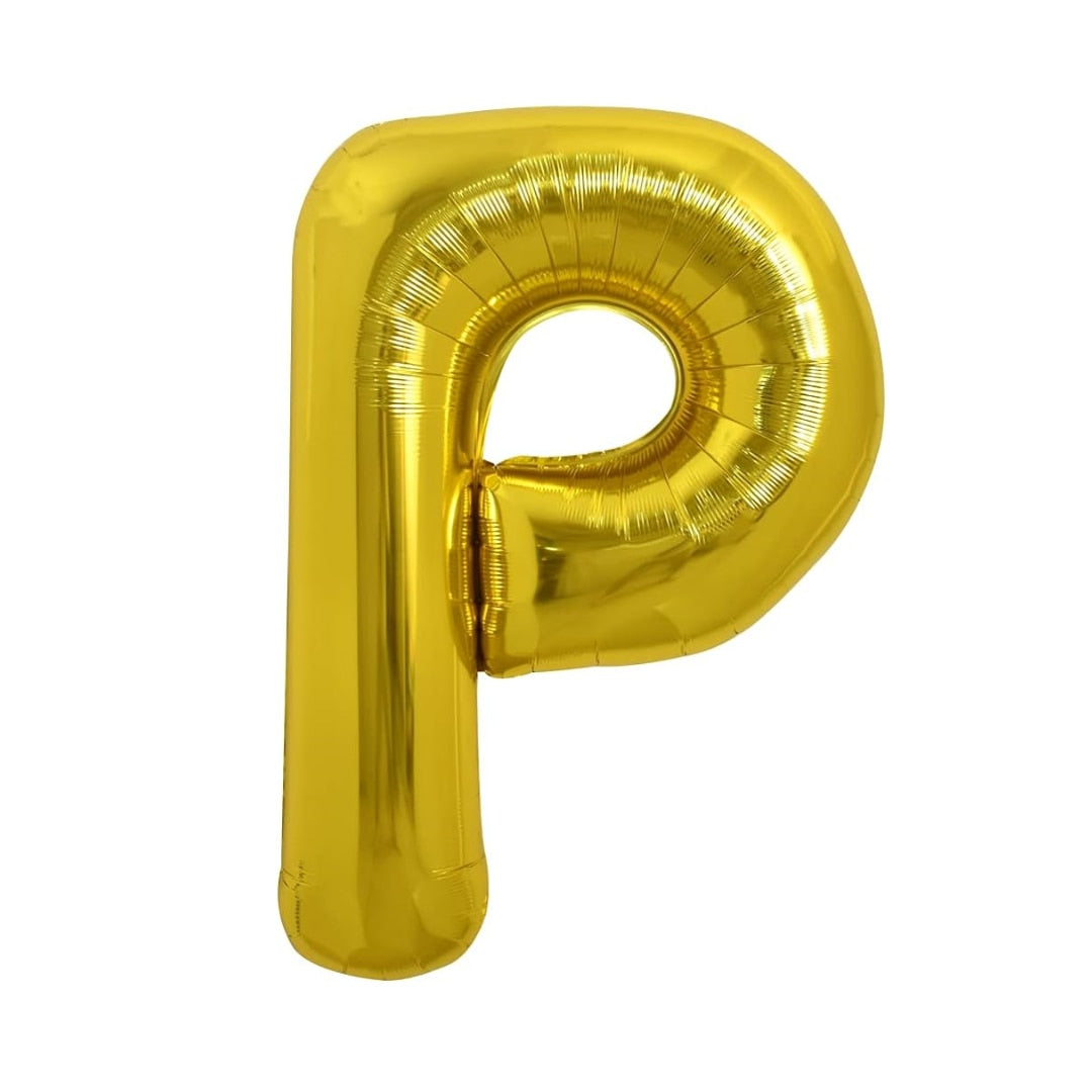 Balon folie HOZRO, gold, in forma de litera P, 40 cm BESTSELLS