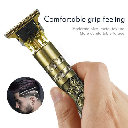 Masina de Tuns HOZRO cu afisaj, Par, Barba si Contur, Model Dragon, Zgomot Redus, Foarte Subtire, Varietate de Stiluri, Pentru Orice Varsta, Fara Fir, Cu Lame din Inox, Auriu BESTSELLS