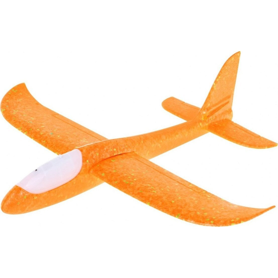 Avion planor cu lumini LED, Rosu/Portocaliu 49 cm, cu baterii incluse HOZRO