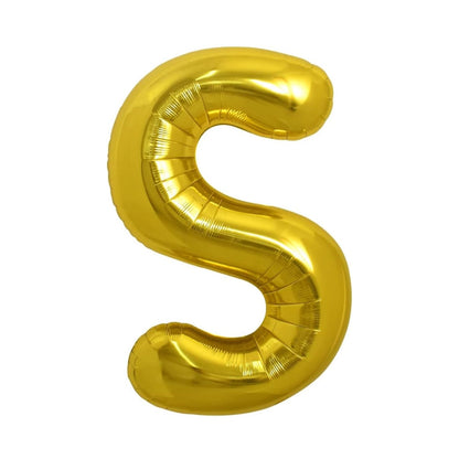 Balon folie HOZRO, gold, in forma de litera S BESTSELLS