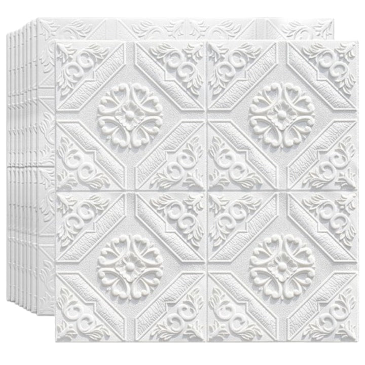 Set Tapet 3D Hozro autoadeziv, Model abstract, design modern, foarte usor de montat, Tapet 9 Alb HOZRO
