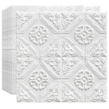 Set Tapet 3D Hozro autoadeziv, Model abstract, design modern, foarte usor de montat, Tapet 9 Alb HOZRO