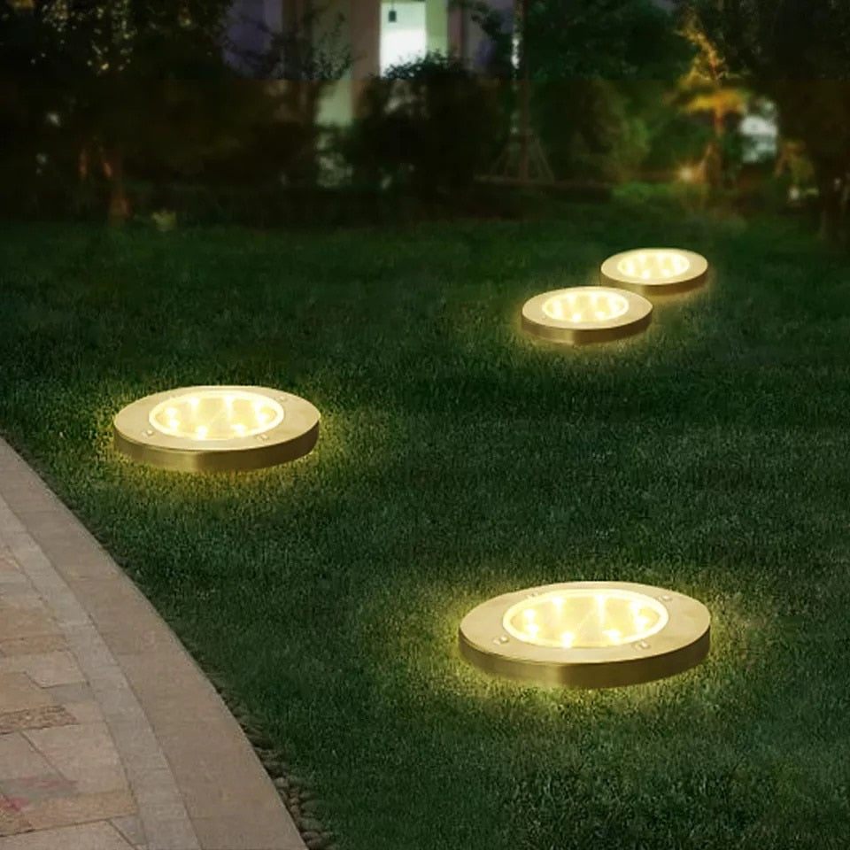 Set 4x LampI Cu Incarcare Solara Rapida SI Timp Mare De Utilizare, Tip Spot Cu 8 Leduri, HOZRO, Pentru Gradina, WaterProof, IP65, Carcasa Din Otel inoxidabil BESTSELLS