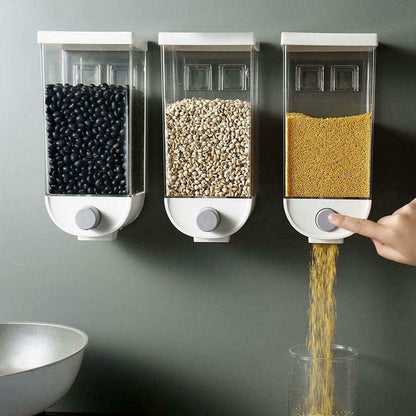 📢 Dozator Dispenser HOZRO, pentru Cereale și Boabe – Alb, 1 KG | Organizare și Prospețime în Bucătăria Ta! HOZRO