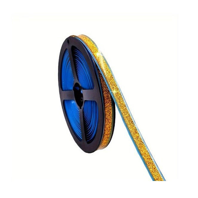 Banda Etansare Cada, Plita, Vas WC, Cabina de Dus, Ferestre si Alte Obiecte, Puternic Autoadeziva, Auriu, 8 mm x 6 m, Hozro® HOZRO