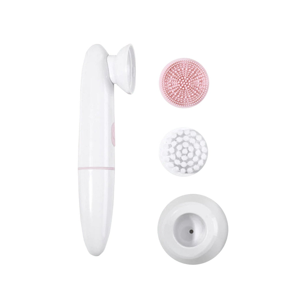 Perie electrica HOZRO cu vibratii si 2 capete interschimbabile pentru curatarea si exfolierea Tenului, Waterproof BESTSELLS