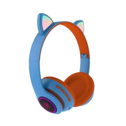 🎧 Căști Wireless HOZRO, Model Pisică VZN-66M – Sunet HiFi, Iluminare RGB, Bluetooth 5.0, Handsfree, Bass Stereo, LED, TF! 🐱 HOZRO
