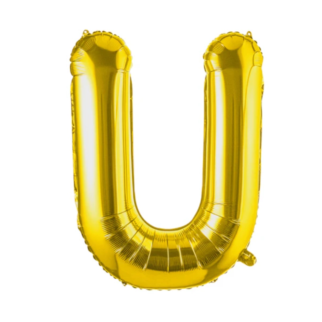 Balon folie HOZRO, gold, in forma de litera U , 40 cm BESTSELLS