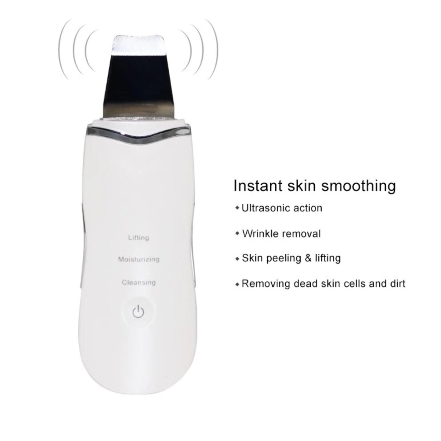 Exfoliant Hozro ultrasonic electric pentru curatarea profunda a pielii, instrument de frumusete, eliminare puncte negre, curatare pori, lifting ten, skin scrubber, peeling HOZRO