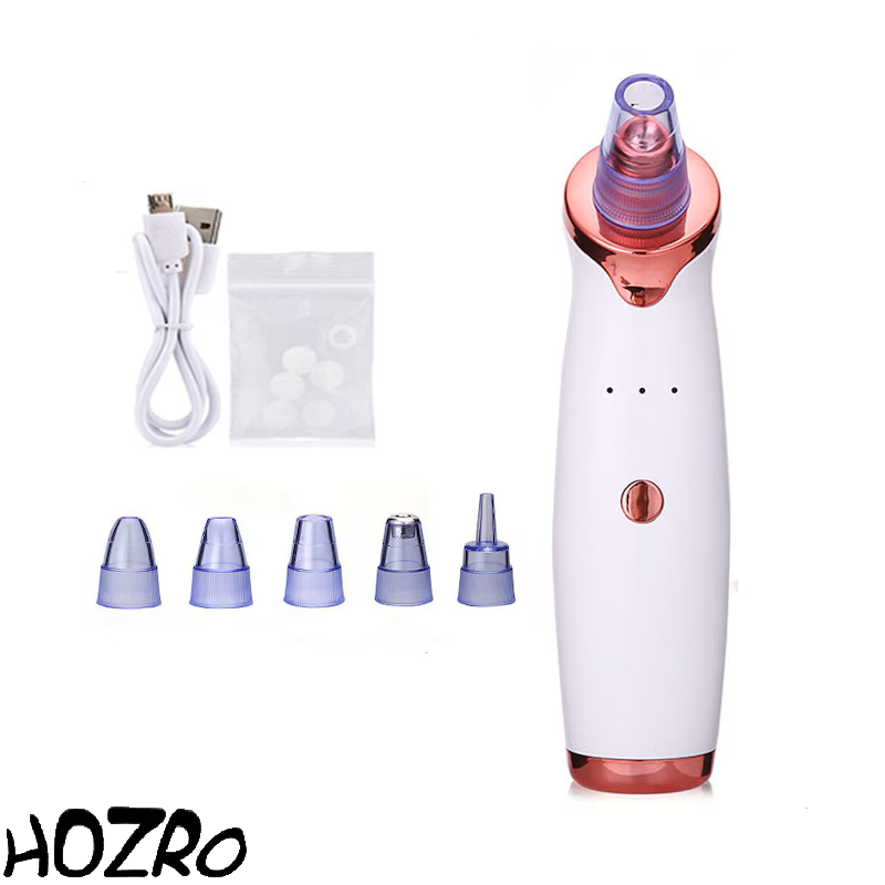 Aparat HOZRO, pentru Curățarea Punctelor Negre – Dispozitiv Facial Alb/Roz, Îngrijirea Tenului și Eliminarea Impurităților HOZRO