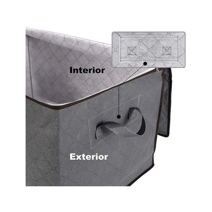 Geantă de Depozitare HOZRO, Negra – Organizator Practic și Spațios pentru Haine, Lenjerii, Jucării sau Accesorii, Material Rezistent și Design Elegant HOZRO