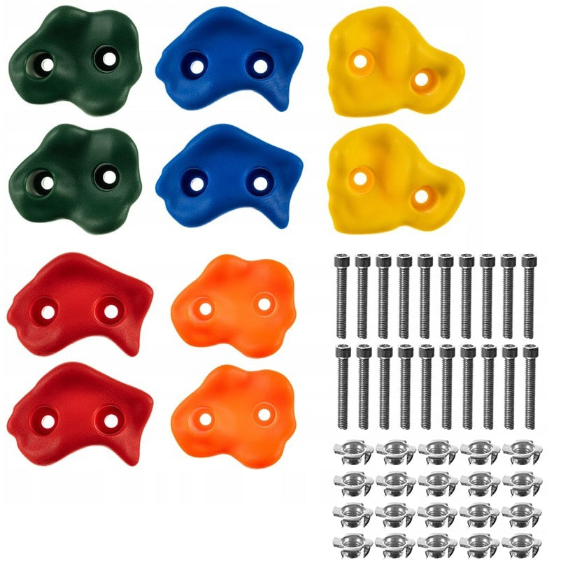 Set 10 Bucati Pietre Catarat Hozro®  – Perete Escaladă Copii, Interior/ Exterior, Multicolor