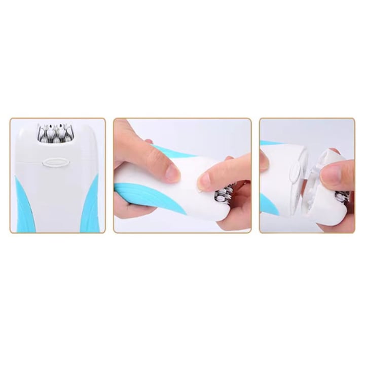 Epilator Reîncărcabil  HOZRO Boxili 3 in 1, 2 Capete pentru Epilare și Ras, Acumulator și 2 Viteze, diverse culori HOZRO